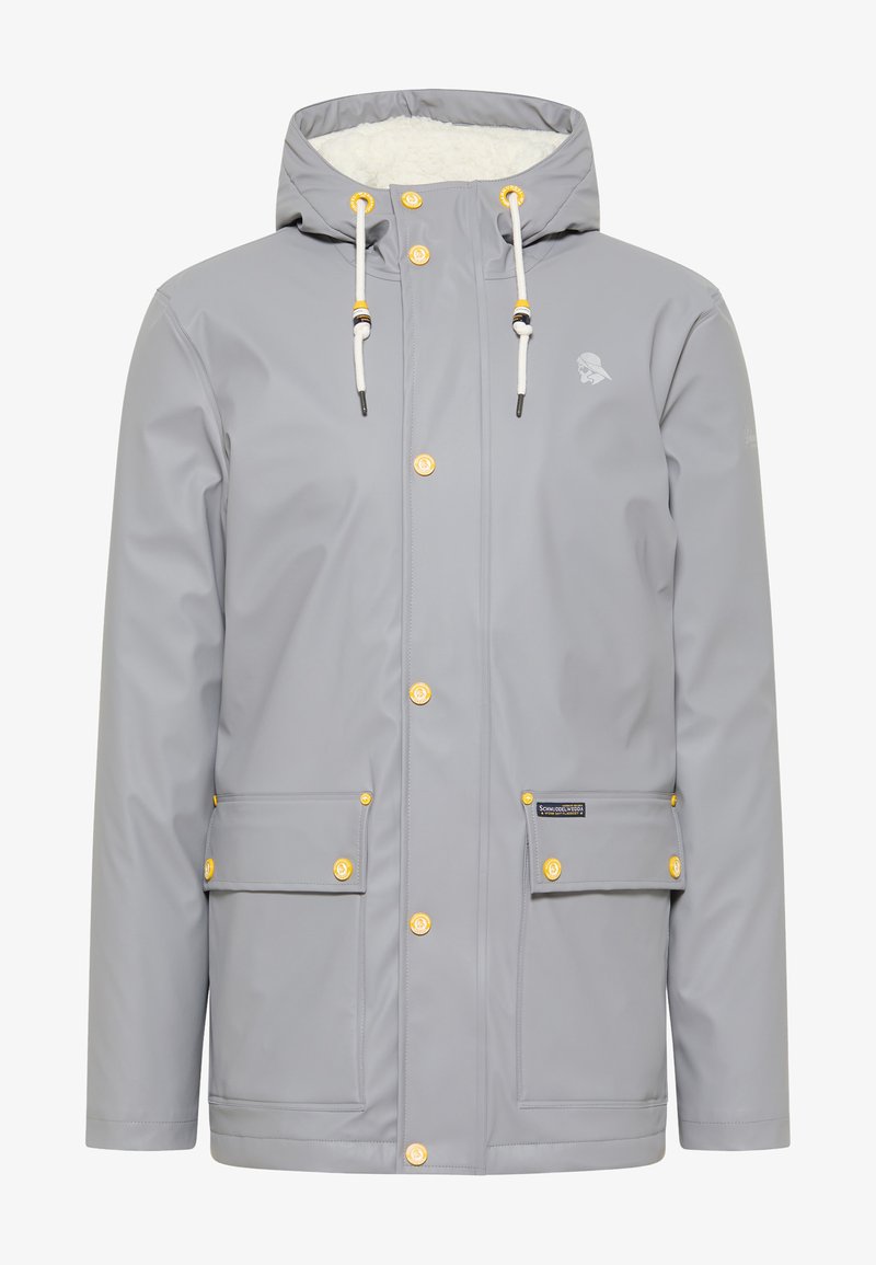  SCHMUDDELWEDDA REGENJACKE MIT WEBPELZFUTTER IN TEDDYOPTIK KILATA - Parka - Grau