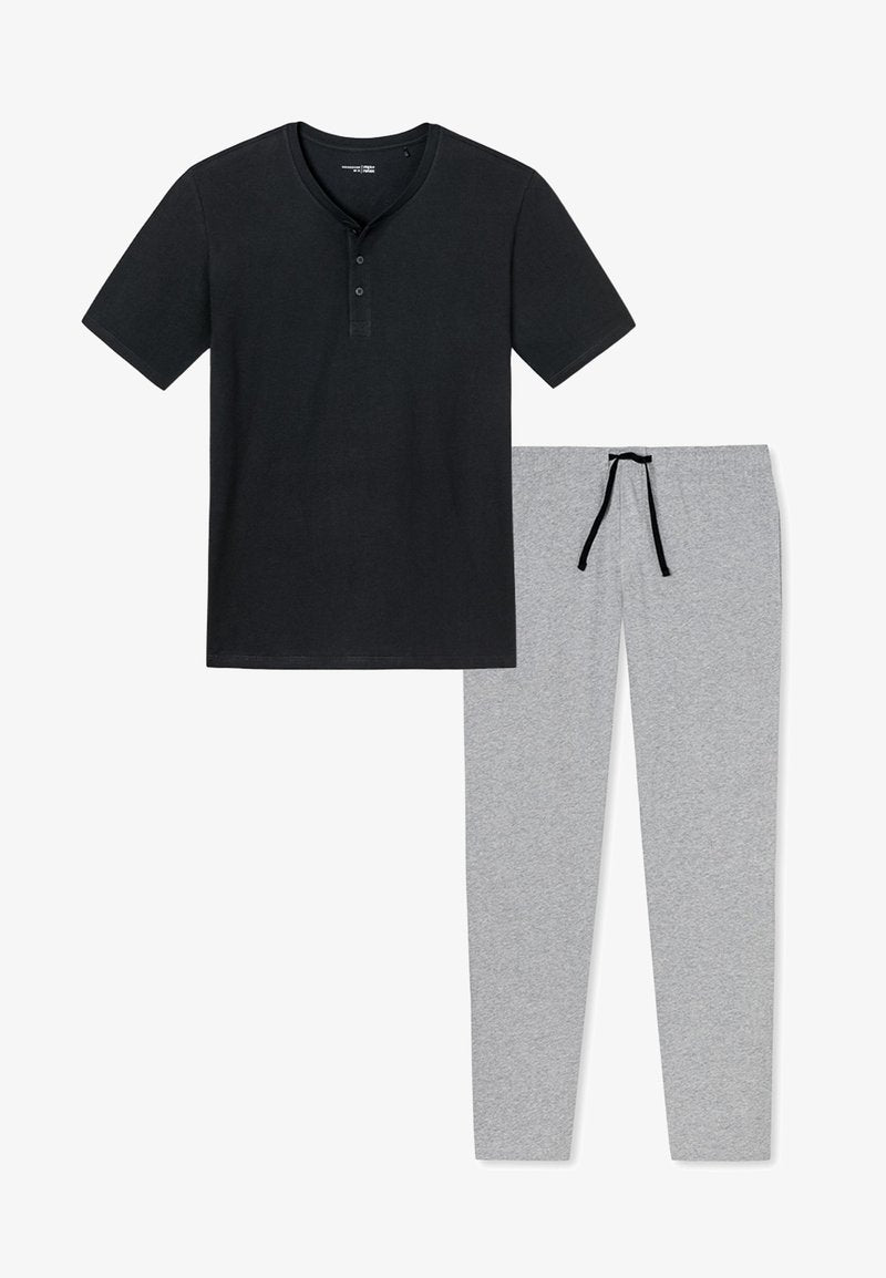 Schiesser Nachtwäsche Set - Grau Schwarz