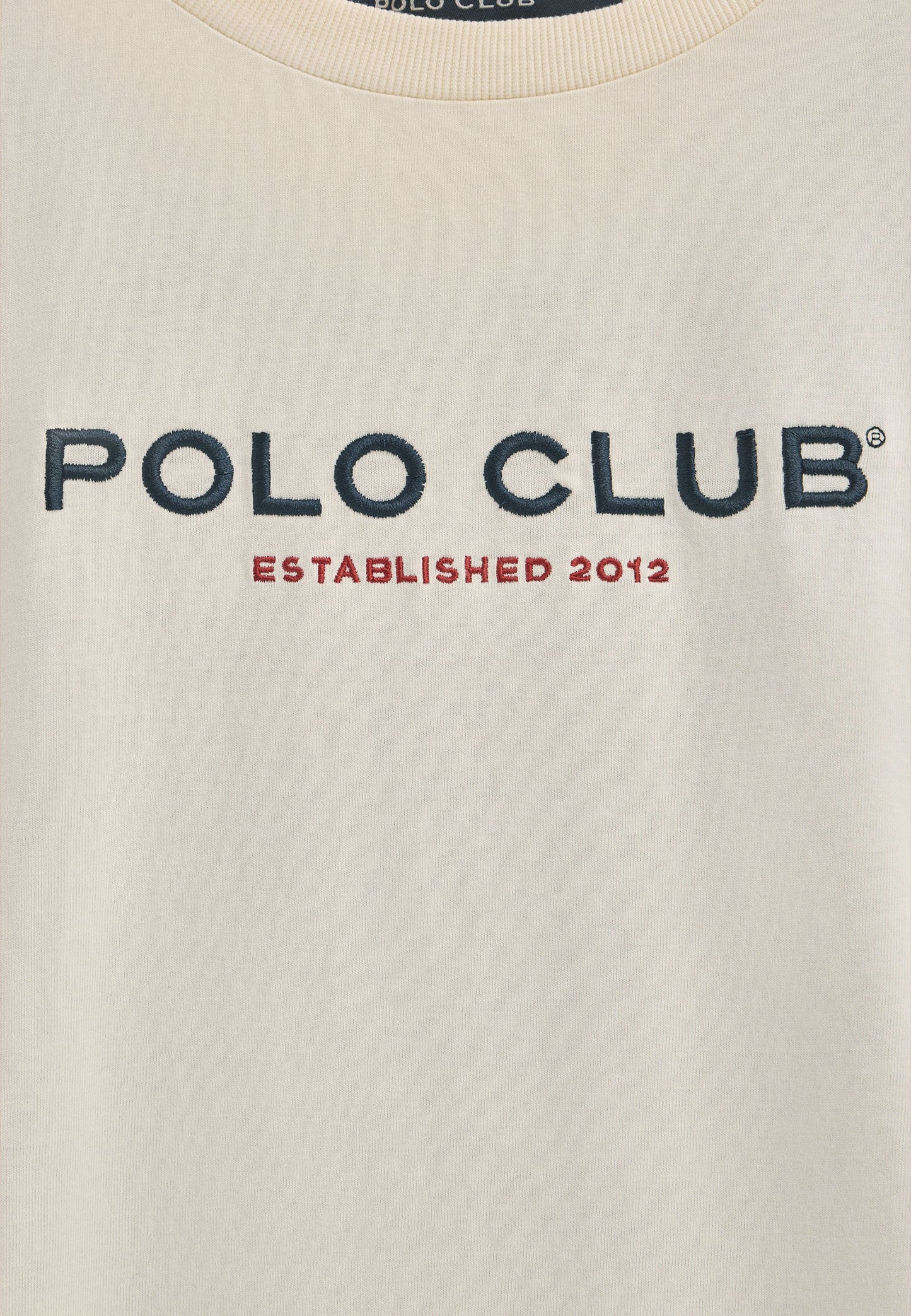 POLO CLUB SHORT SLEEVE U NECK HW25 MIN TITLE - Print T-shirt - Ecru