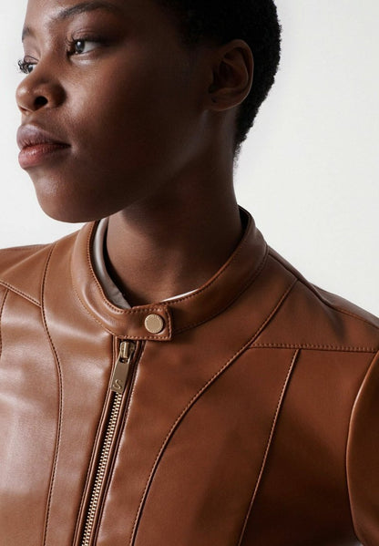 Kunstlederjacke - Brown