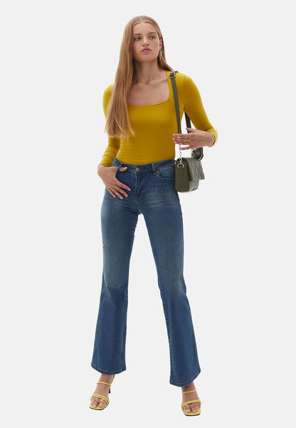  SQUARE NECK LONG SLEEVES - Langarmshirt - Golden Palm