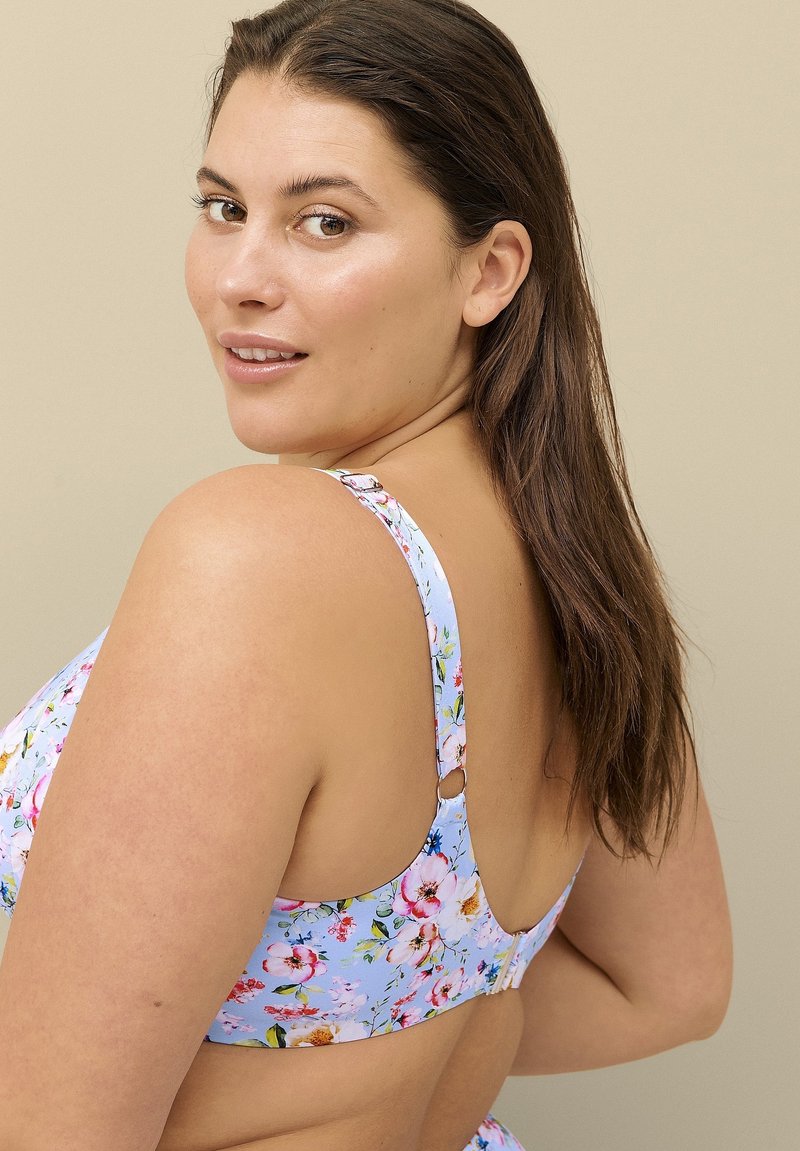  SHIRLEY - Bikini-Top - Blau Geblümt