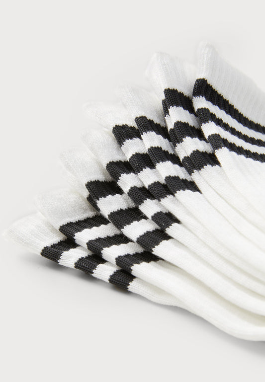 Adidas Originals STRIP UNISEX 10 PACK - Socks - White