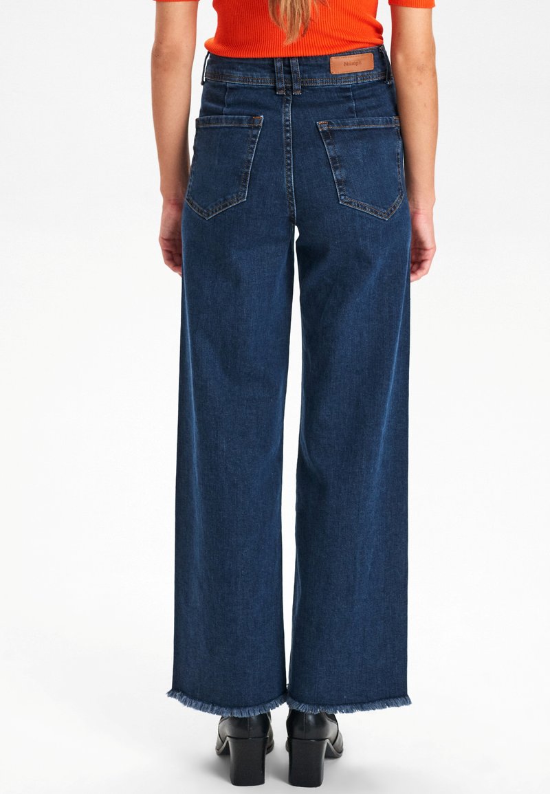  NUNATASJA - Flared Jeans - Dark Blue Denim
