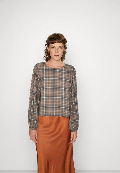  ELLIE BALLOON SLEEVE BLOUSE - Langarmshirt - Charcoal