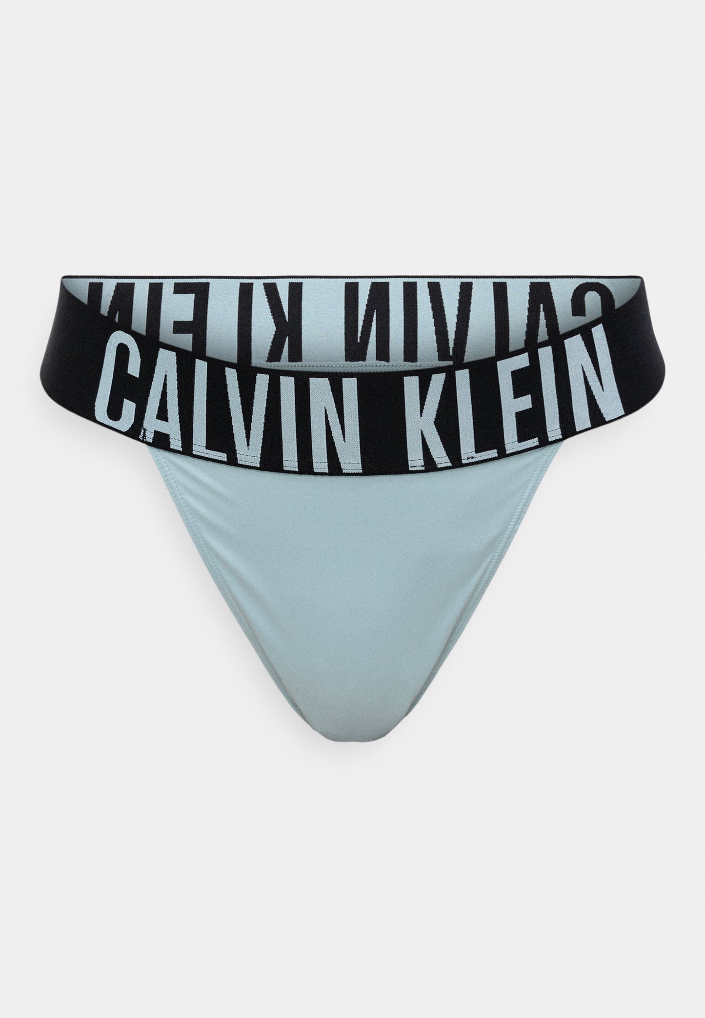 CALVIN KLEIN UNDERWEAR HIGH LEG THONG INTENSE POWER - Thong - Black