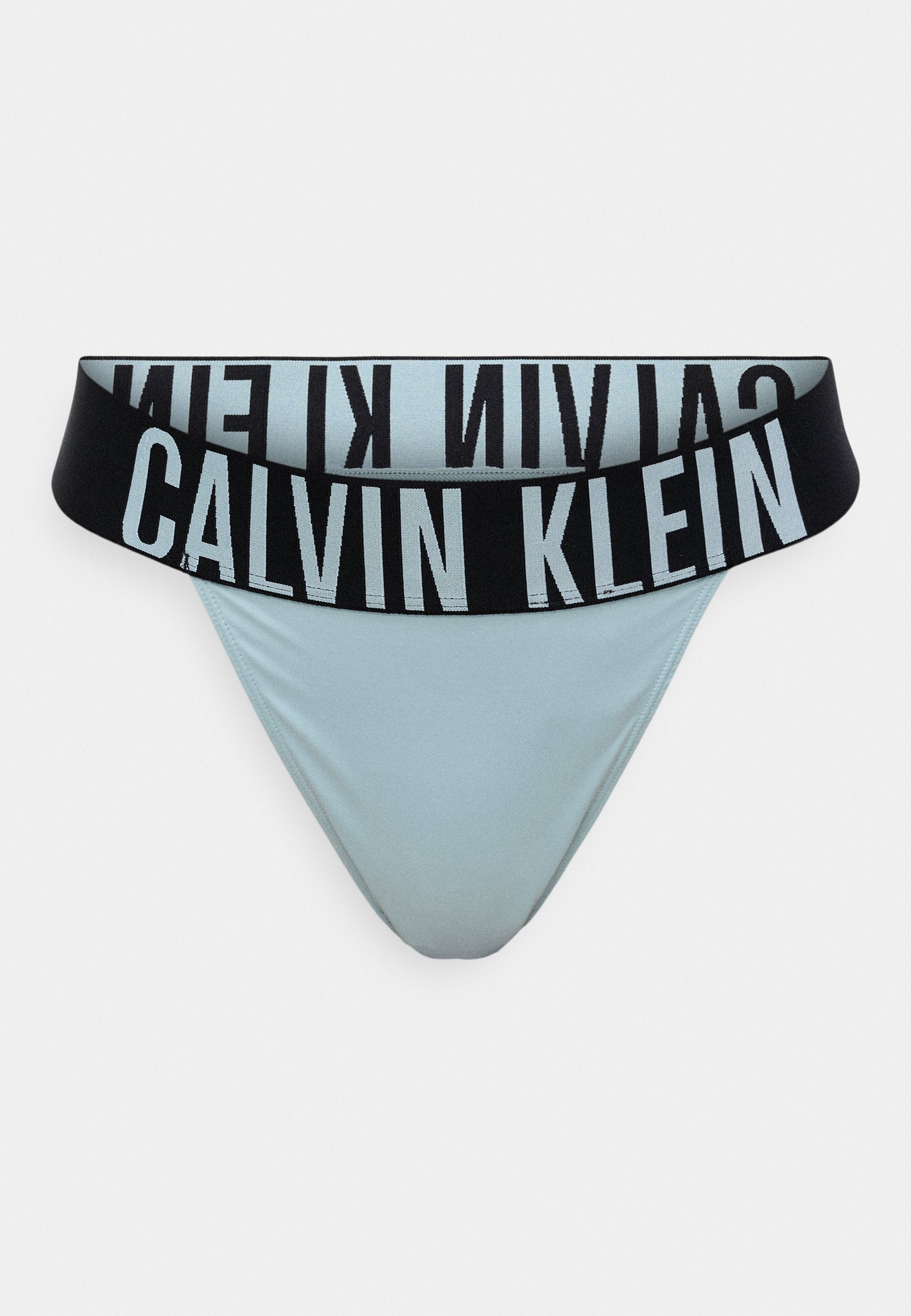 CALVIN KLEIN UNDERWEAR HIGH LEG THONG INTENSE POWER - Thong - Black
