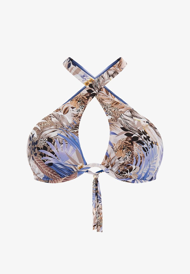 Guess MIT ALLOVER-PRINT - Bikini-Top - Blumenmuster Blau
