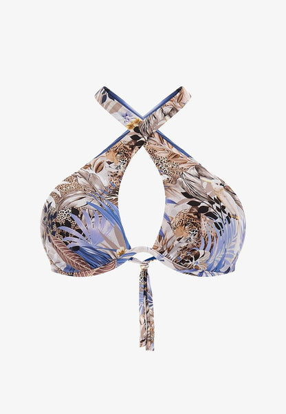 Guess MIT ALLOVER-PRINT - Bikini-Top - Blumenmuster Blau