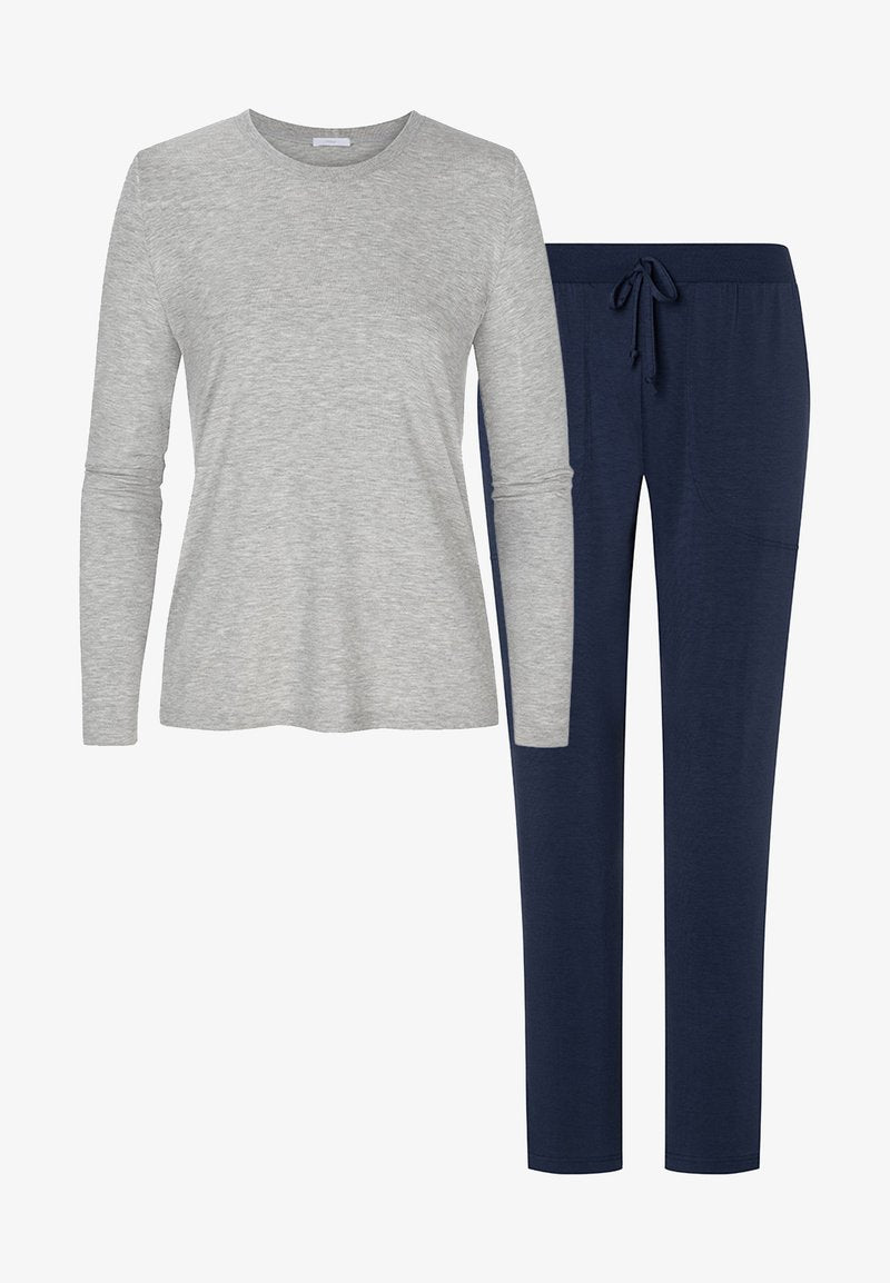 MEY SET - Pyjama - True Blue Grey Melange