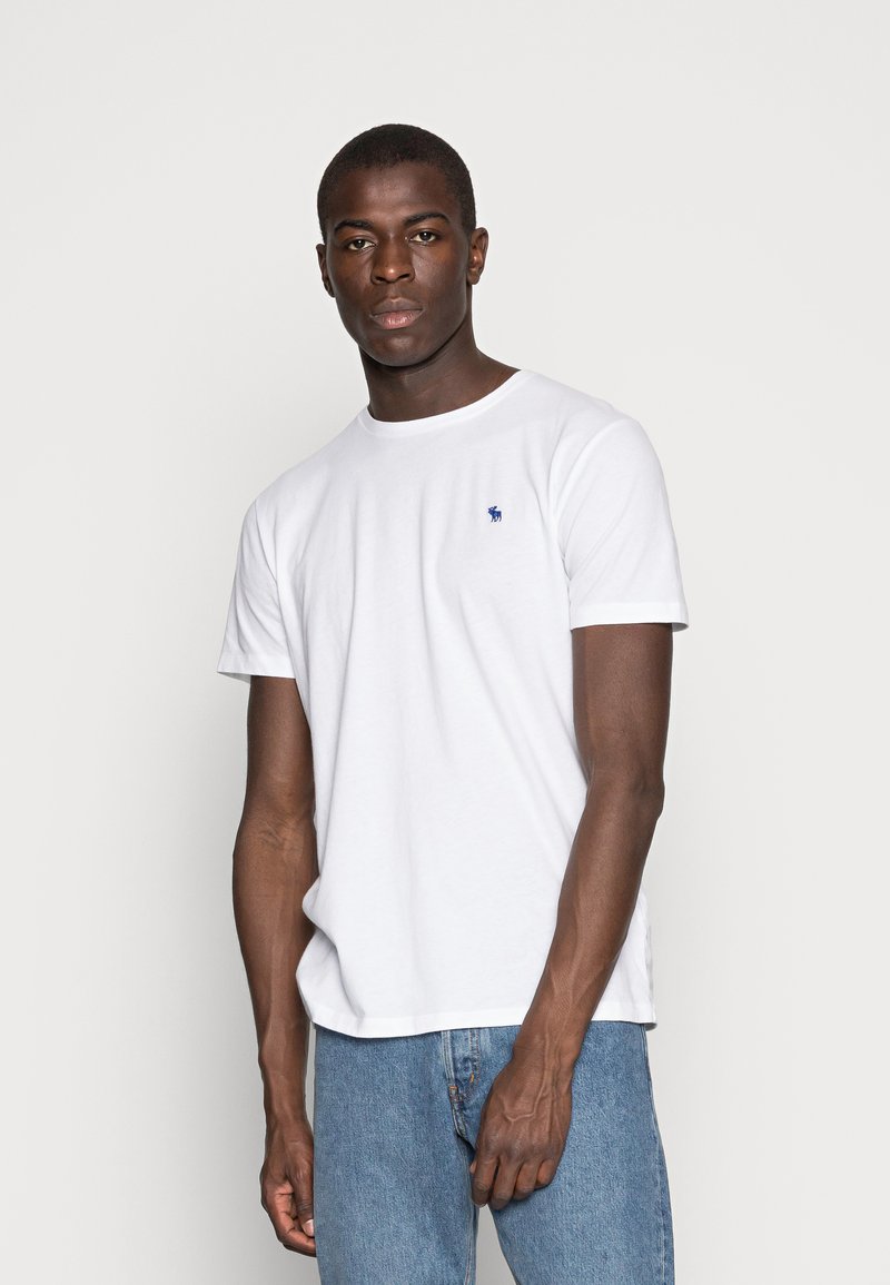 Abercrombie & Fitch 3 PACK - T-Shirt Basic - Blue/white/grey