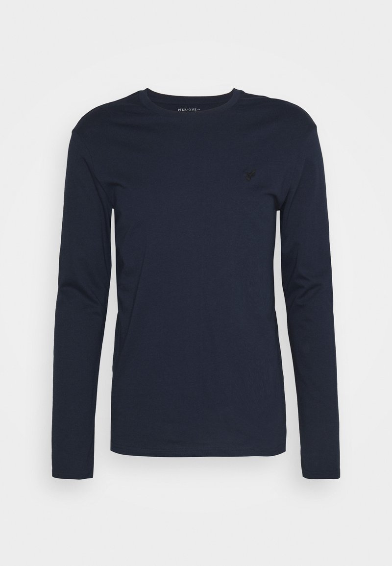 Pier One UNISEX 3 PACK - Langarmshirt - Black/dark Blue/stone