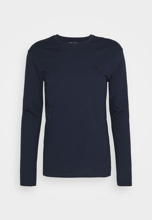 Pier One UNISEX 3 PACK - Langarmshirt - Black/dark Blue/stone