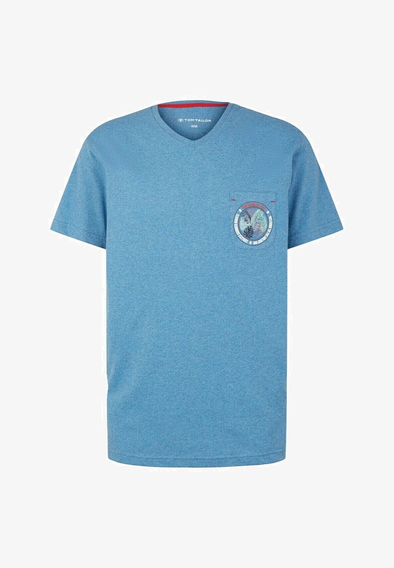 Tom Tailor MIT MOTIVPRINT  - Nachtwäsche Shirt - Blue-medium-melange