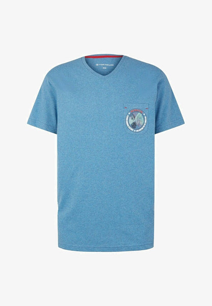 Tom Tailor MIT MOTIVPRINT  - Nachtwäsche Shirt - Blue-medium-melange