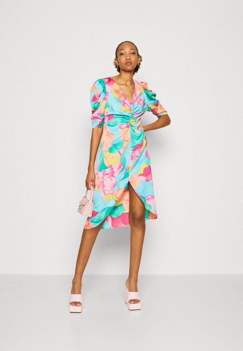 Vila VIJOHANNA MIDI DRESS - Cocktailkleid/festliches Kleid - Pink Yarrow