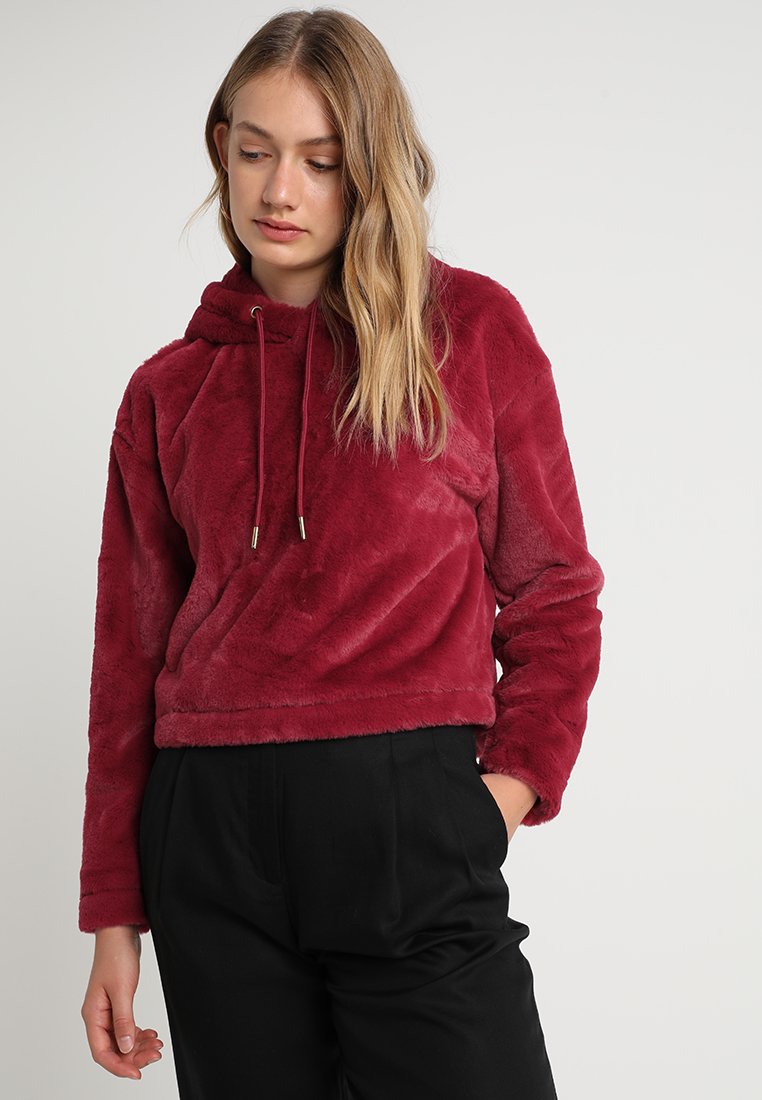 URBAN CLASSICS LADIES SHORT HOODY - Kapuzenpullover - Burgundy