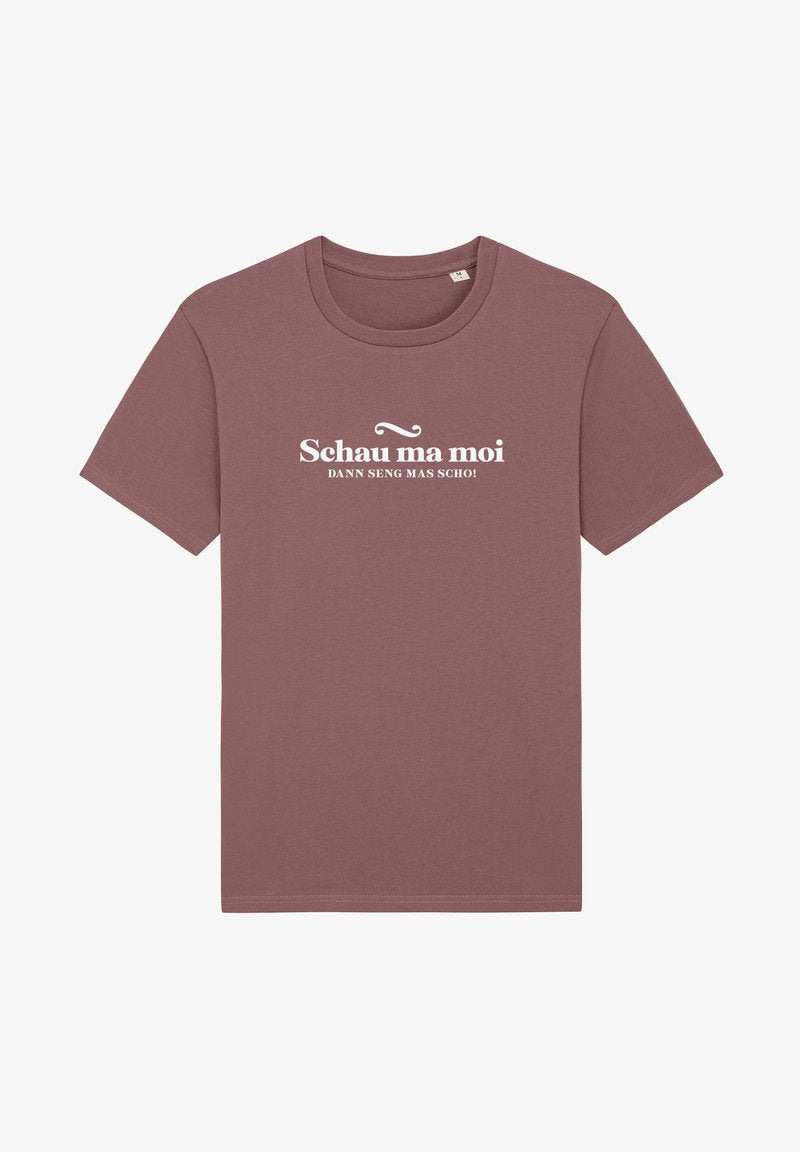  SCHAU MA MOI DANN SENG MAS SCHO - T-Shirt Print - Teal Monstera