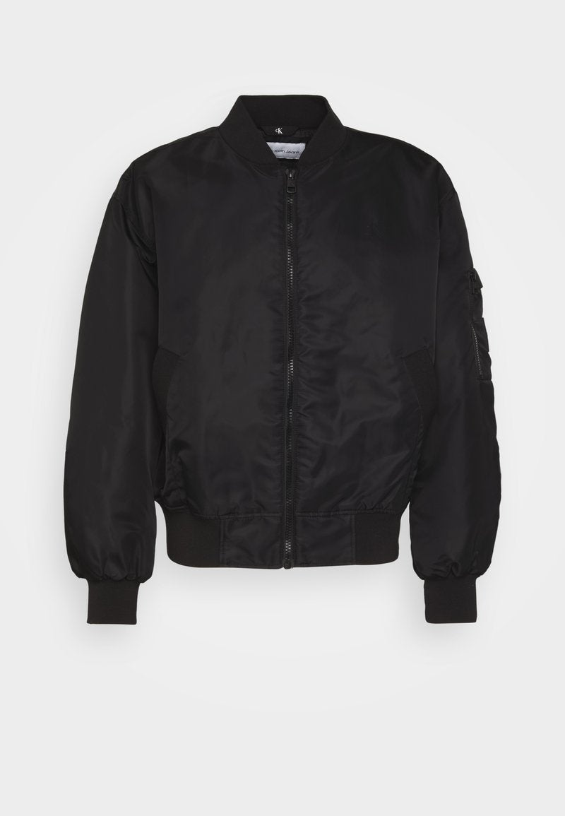 Calvin Klein Jeans BADGE SLEEVE POCKET - Bomberjacke - Black