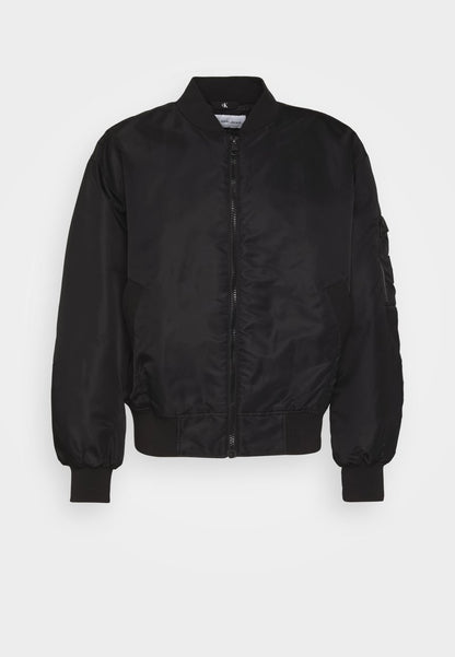 Calvin Klein Jeans BADGE SLEEVE POCKET - Bomberjacke - Black