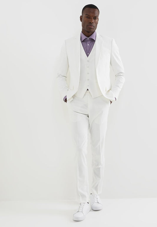 Lindbergh SLIM FIT PLAIN MENS SUIT - Anzug - White