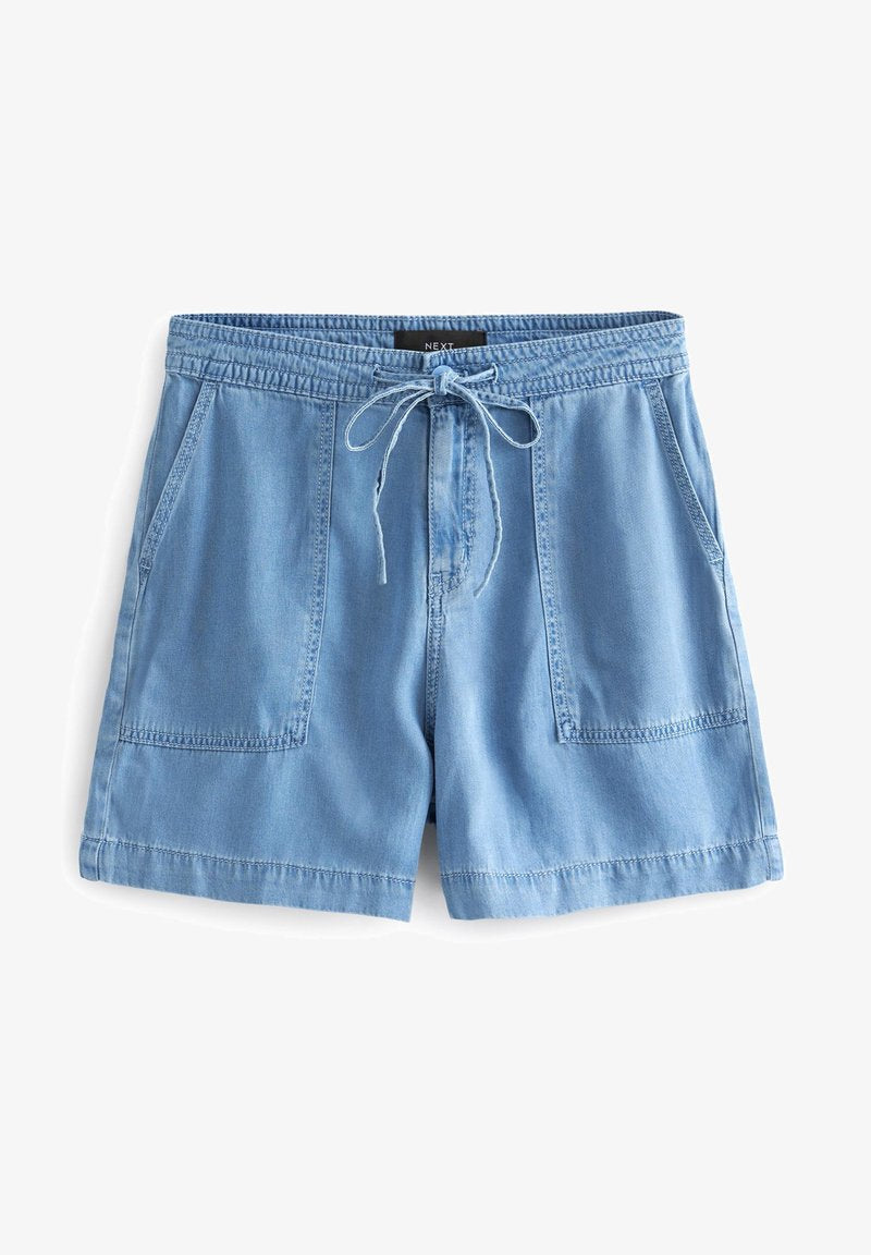 Next UTILITY DETAIL - Jeans Shorts - Mid Blue