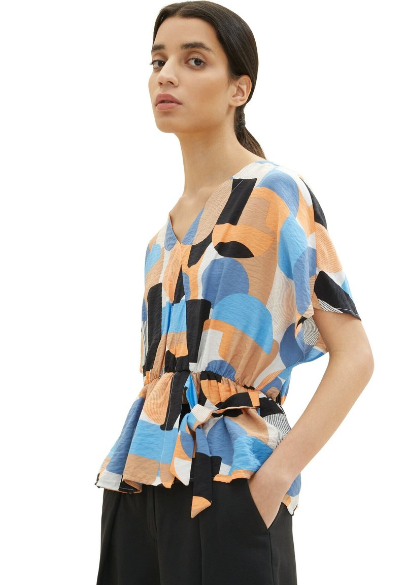 Tom Tailor GEMUSTERTE - Bluse - Abstract Retro Shapes Design