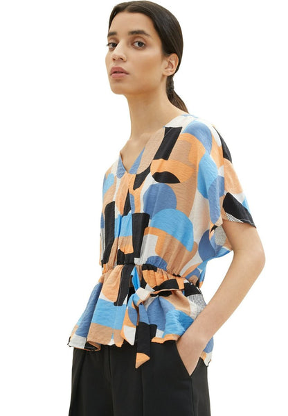 Tom Tailor GEMUSTERTE - Bluse - Abstract Retro Shapes Design