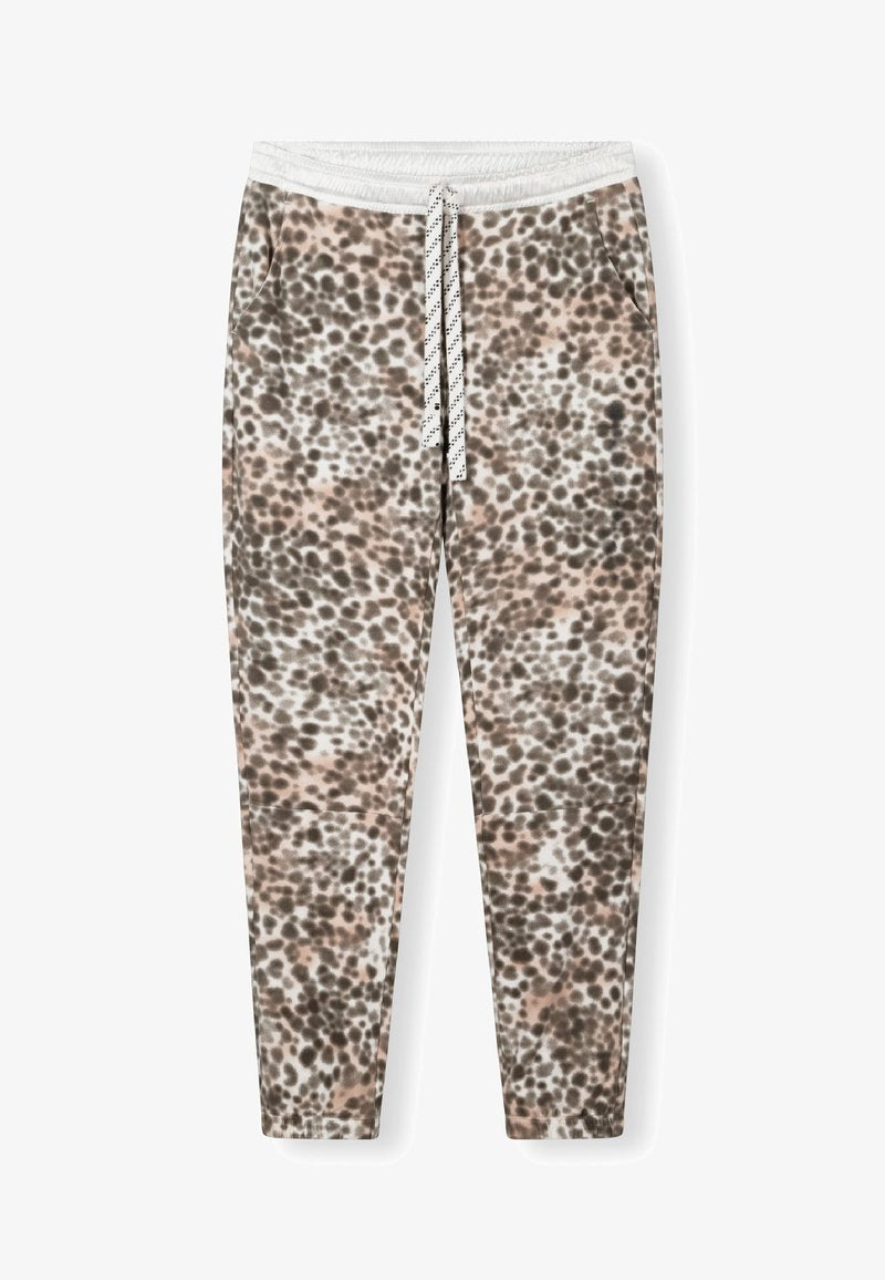  BOTTOMS CROPPED LEOPARD - Jogginghose - Ecru