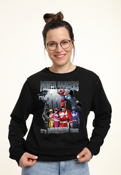 Henry Tiger POWER RANGERS I'M 30 IT'S MORPHIN TIME - Sweatshirt - Black