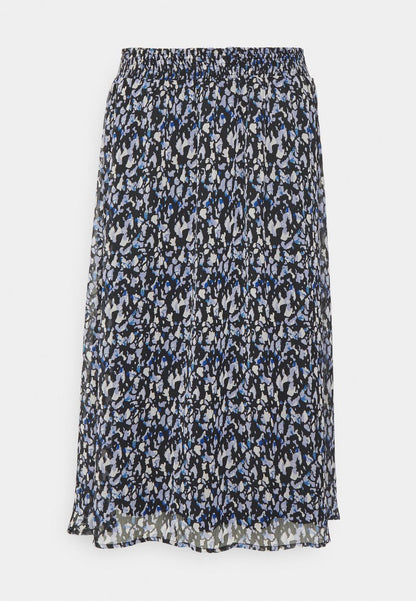  VIFALIA MIDI SKIRT - A-Linien-Rock - Black/mazarine Blue