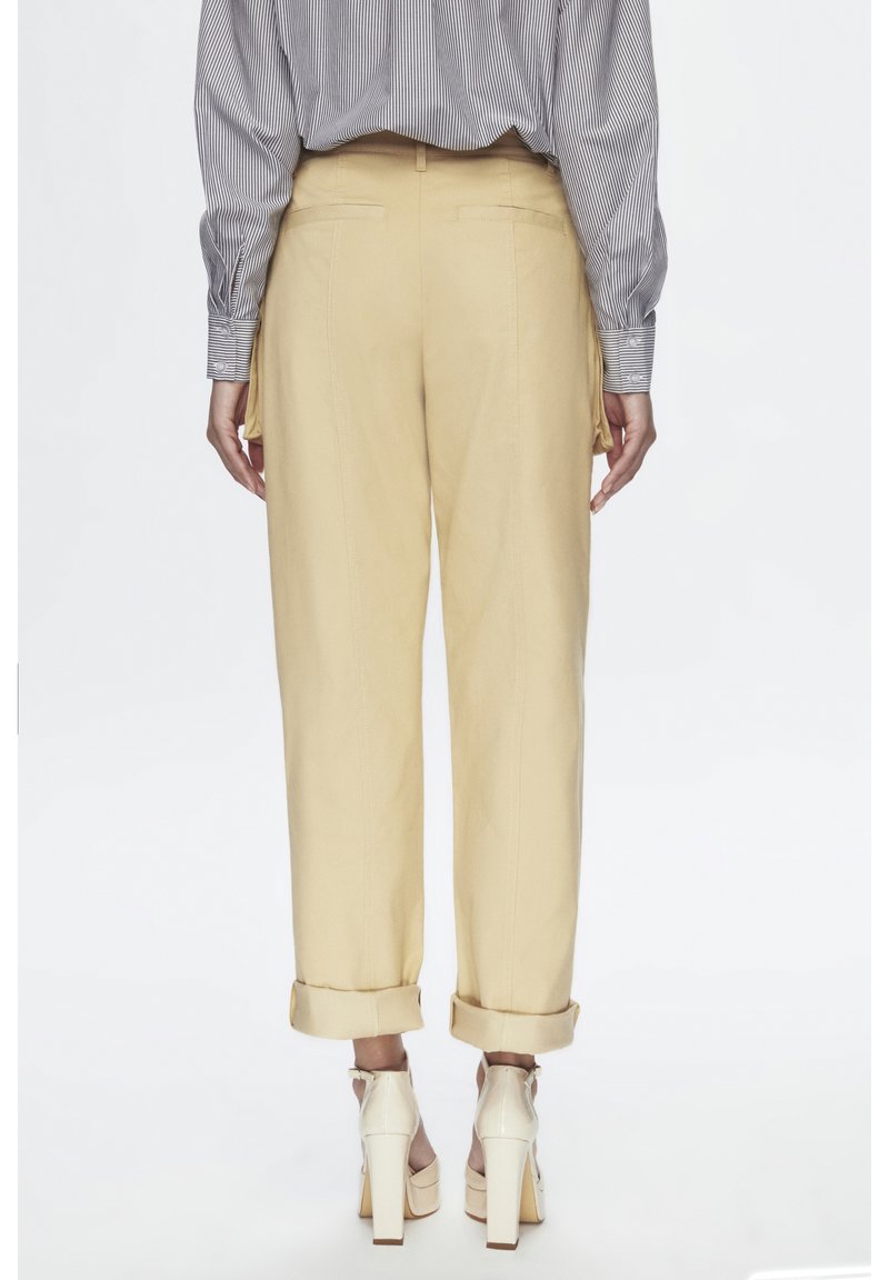  WIDE CUT WITH ZIPPER DETAIL - Cargohose - Beige