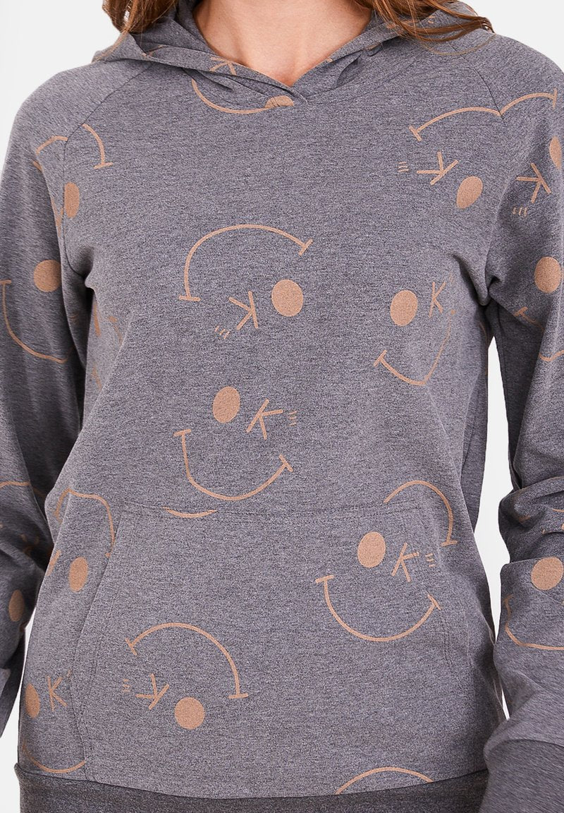  LONG SLEEVE SET - Nachtwäsche Set - Anthra Melange