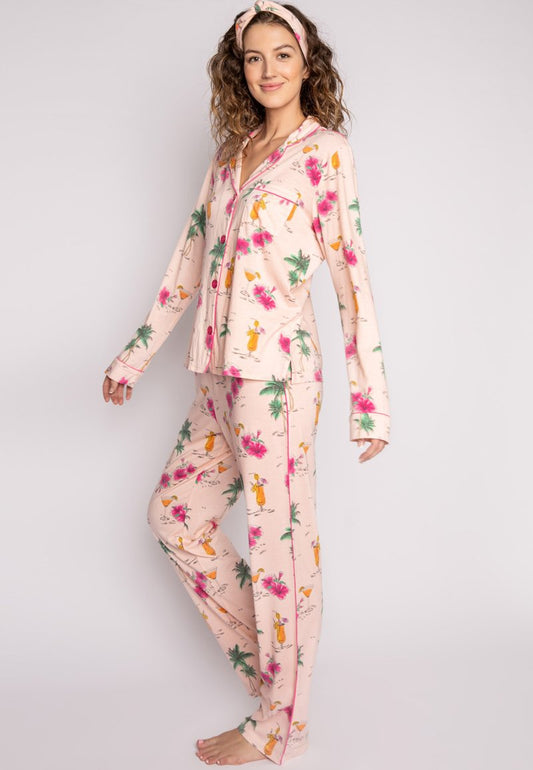 Pj Salvage PLAYFUL PRINTS SET - Nachtwäsche Set - Pink