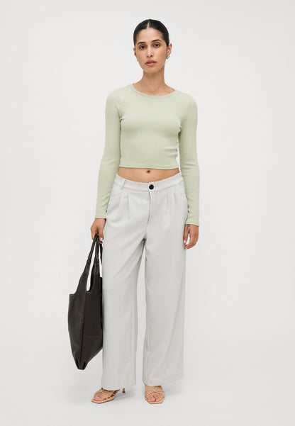 ONLY Petite ONLLANDO WIDE PLEAT - Trousers - Harbor Mist