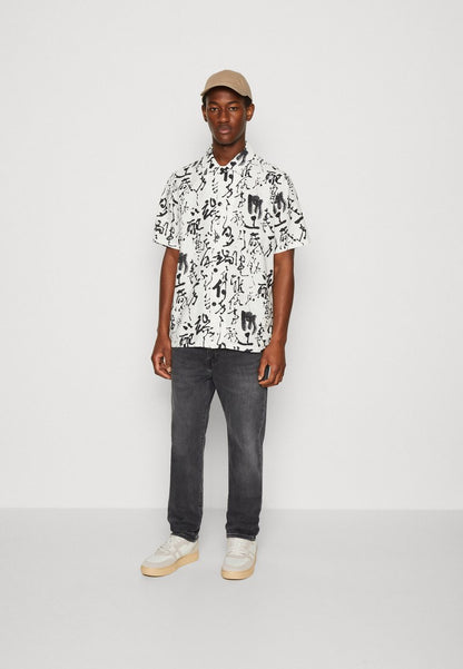 Edwin PRIVATE LETTER SHIRT UNISEX - Hemdbluse - White/black