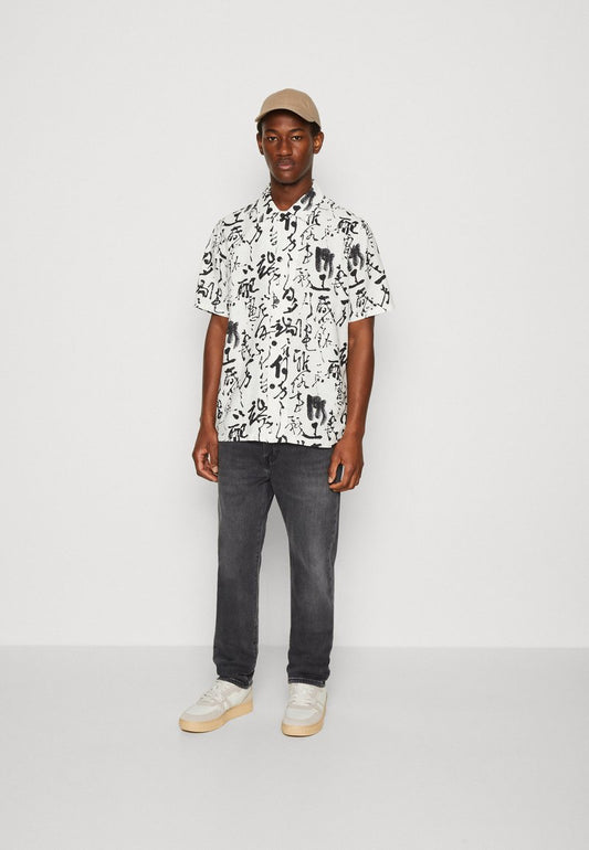 Edwin PRIVATE LETTER SHIRT UNISEX - Hemdbluse - White/black