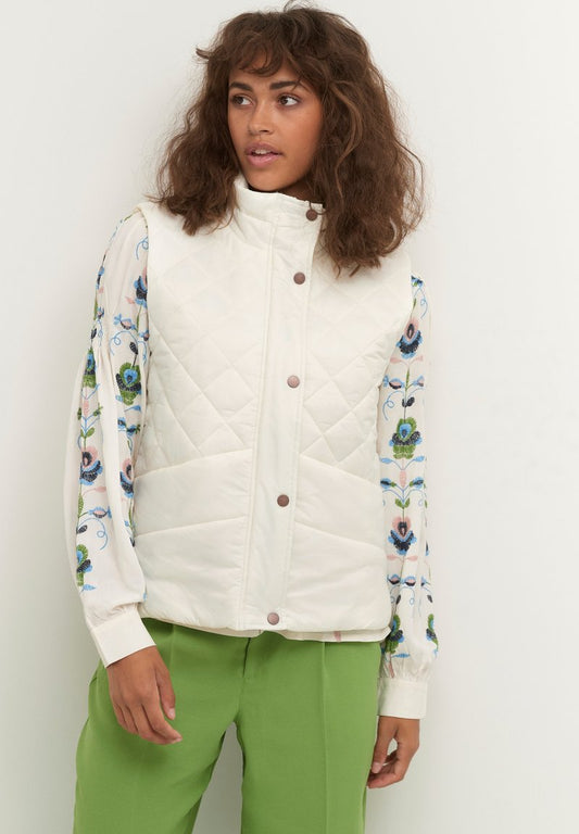  CREAM CROLLI SHORT WAISTCOAT - Weste - Vaporous Gray