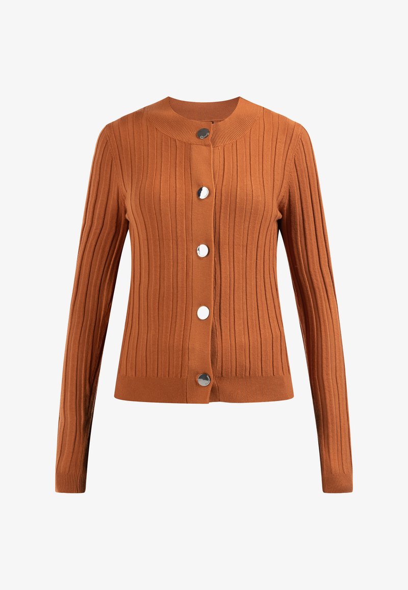 Dreimaster MIT KNÖPFEN IRIDIA - Strickjacke - Rostbraun