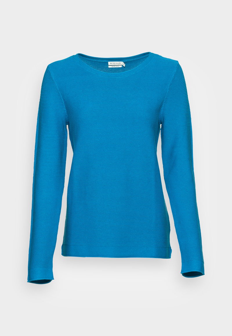 Tom Tailor NEW OTTOMAN - Strickpullover - Sublime Teal Blue