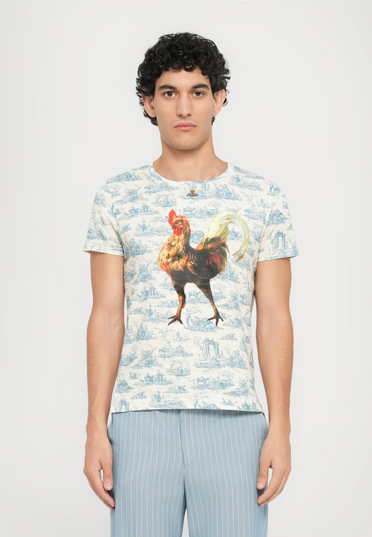Vivienne Westwood ROOSTER PERU UNISEX - Print T-shirt - Toile De Jouy Blue