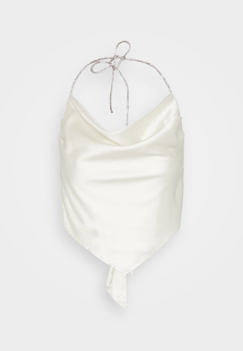 Gina Tricot SASHA RHINESTONE SINGLET - Top - Egret
