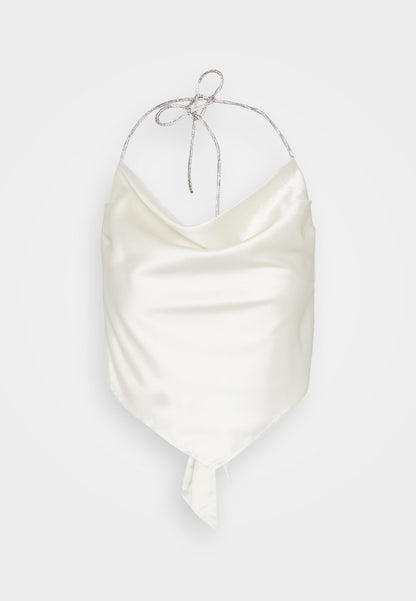 Gina Tricot SASHA RHINESTONE SINGLET - Top - Egret