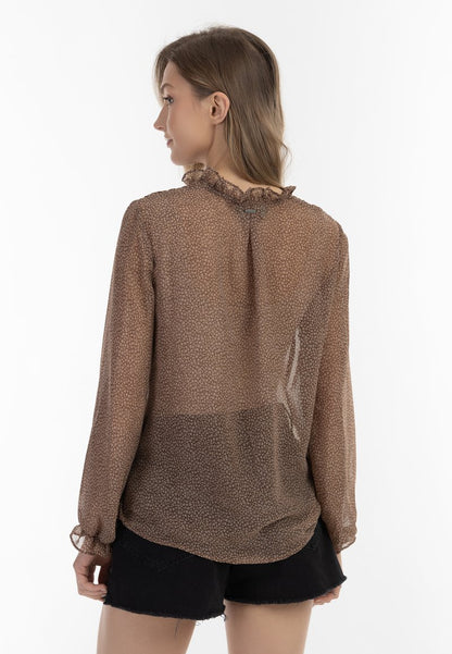 Dreimaster ABREL - Bluse - Braun Wollweiss