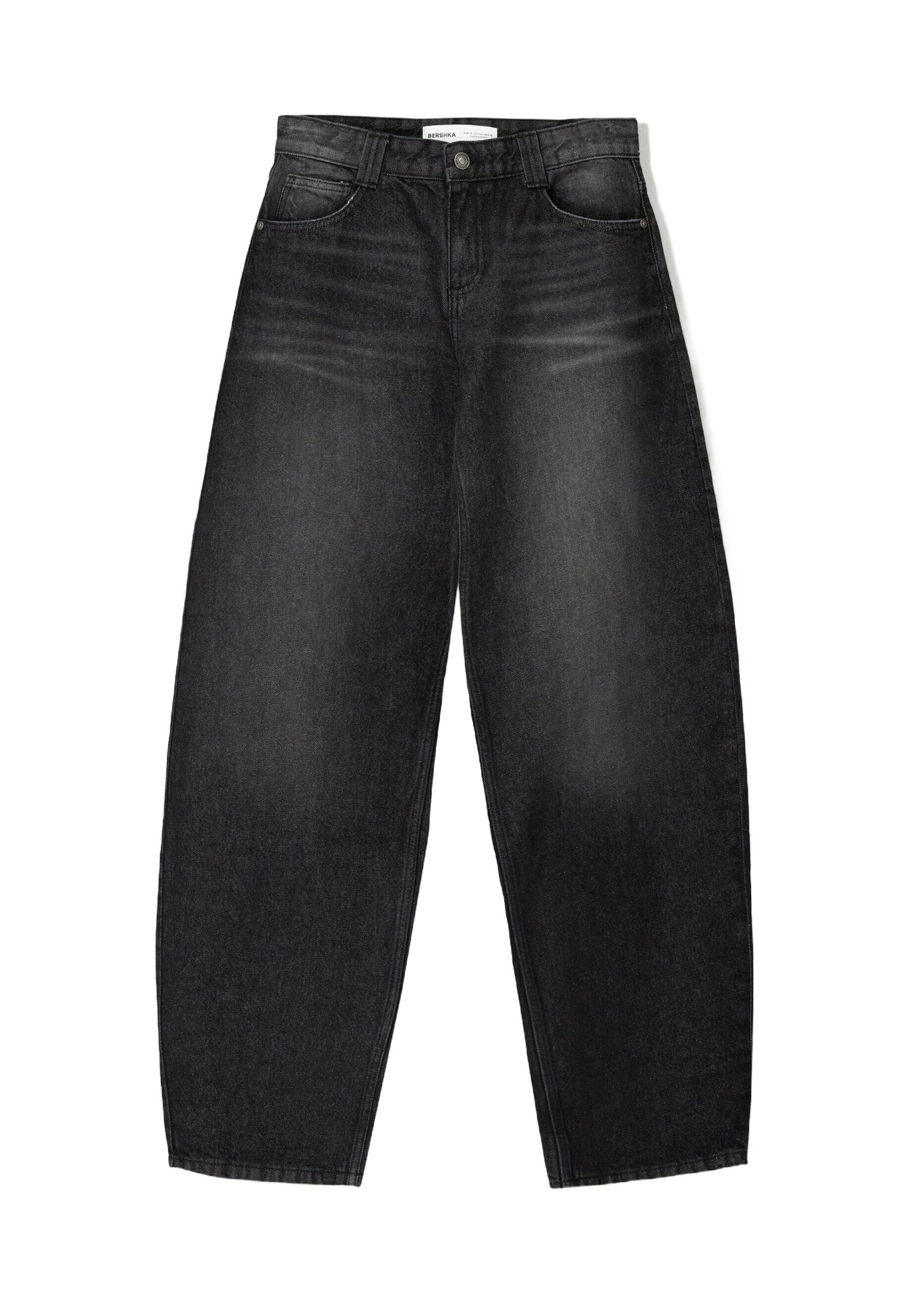 BERSHKA BALLOON - BAGGY - Relaxed Fit Jeans - Light Blue Denim