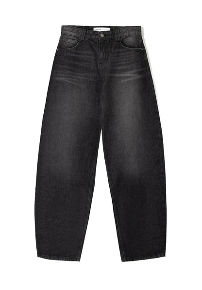 BERSHKA BALLOON - BAGGY - Relaxed Fit Jeans - Light Blue Denim