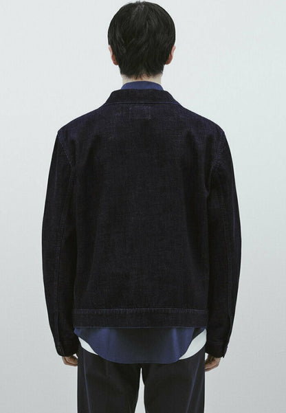 Massimo Dutti STUDIO-SELVEDGE - Jeansjacke - Blue