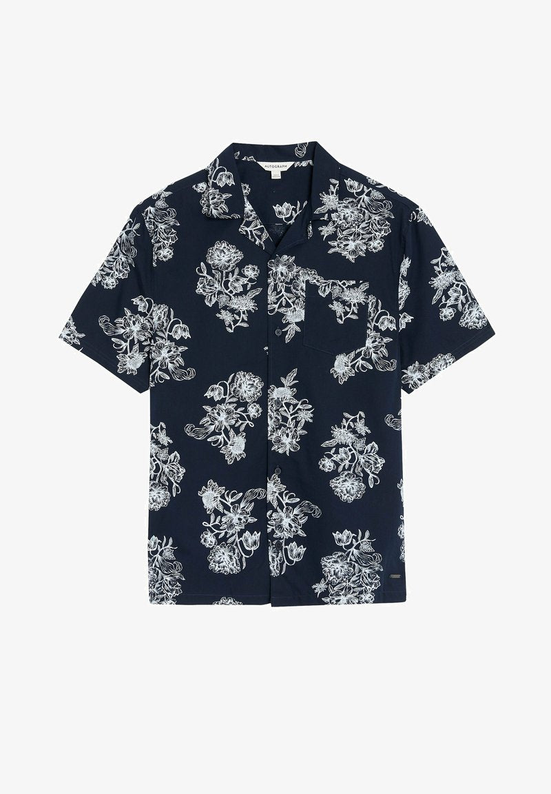 Marks & Spencer AUTOGRAPH FLORAL - Nachtwäsche Shirt - Navy Mix