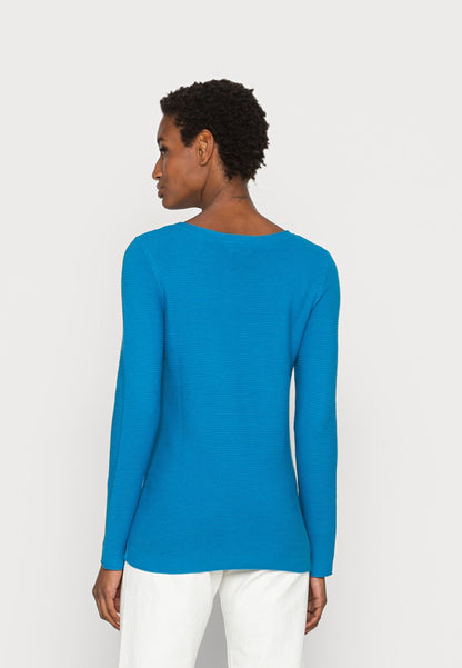 Tom Tailor NEW OTTOMAN - Strickpullover - Sublime Teal Blue