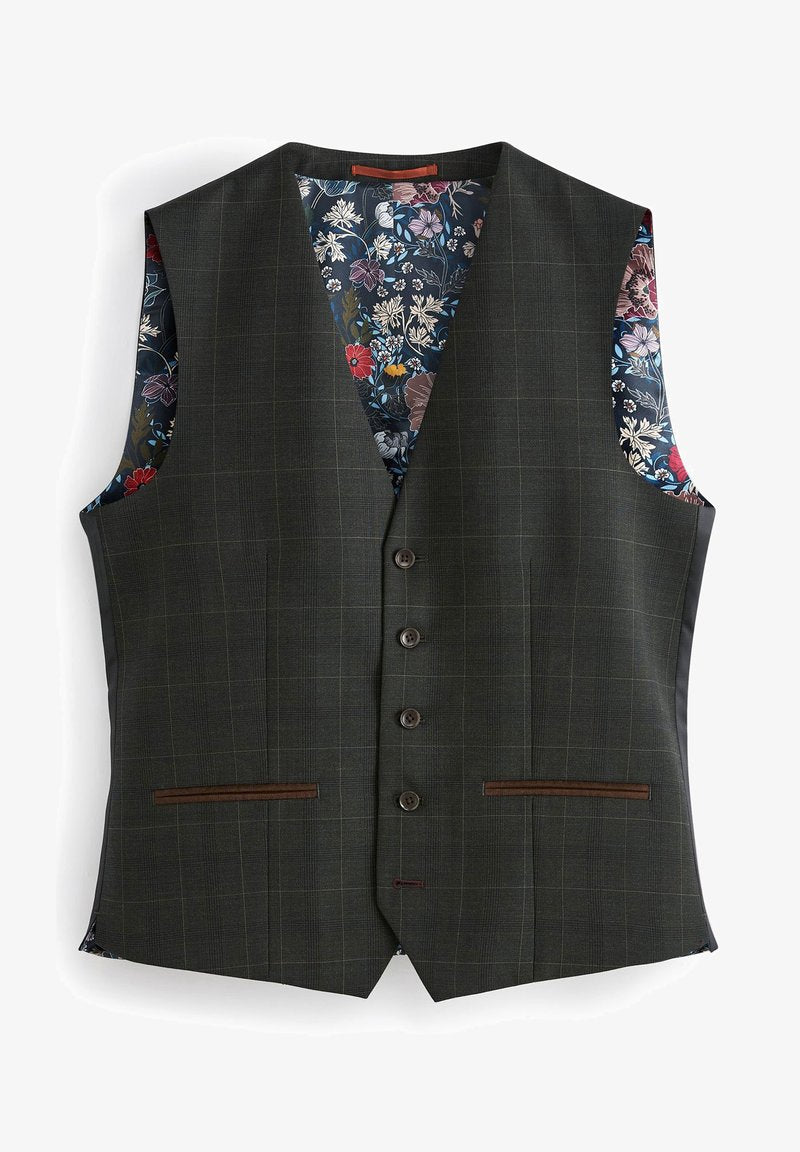 Next SIGNATURE EMPIRE MILLS CHECK STANDARD - Anzugweste - Green